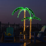7 FT LED Lighted Palm Tree with 306 LED Lights, Outdoor & Indoor Holiday Decoration