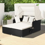 Tangkula Patio Rattan Daybed, Patiojoy Wicker Daybed Lounger