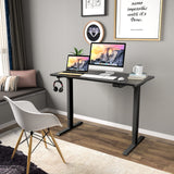 Electric Dual Motor Standing Desk, 48 x 24/48 x 30 Inch Height Adjustable Sit Stand Computer Workstation