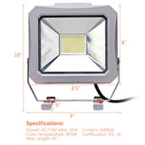 Tangkula 53W LED Work Light, 6000LM Bright Flood Light