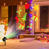 Tangkula Christmas Projector Light, Rotating LED Projection Lamp with 60-degree Adjustable Angle