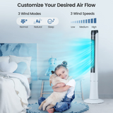 Tangkula 48-Inch Tower Fan with Remote Control, Quiet Bladeless Tower Fan