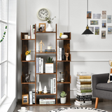 Tangkula Freestanding Tree Bookshelf, Corner Storage Organizer with 13 Open Shelves