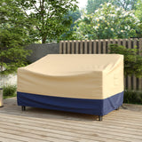 Tangkula Patio Loveseat Cover, 2-Seater Waterproof Outdoor Deep Sofa Cover with Padded Handle & Click-Close Straps