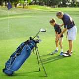 Tangkula Golf Stand Bag, Lightweight Organized Golf Bag, Easy Carry Shoulder Bag with 3 Way Dividers and 4 Pockets for Extra Storage