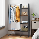 Tangkula Garment Rack with Shelves, Clothes Rack with 5 Shelves & Hanging Bar