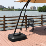 Tangkula Patio Cantilever Offset Umbrella Base with Wheels