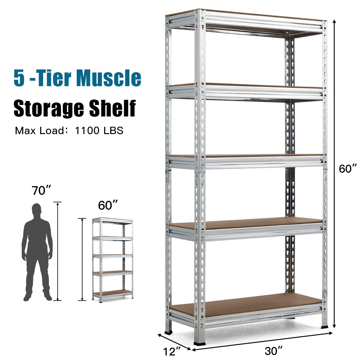 5-Tier Storage Shelves - Tangkula