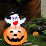 Tangkula 4.9 FT Inflatable Ghost in Pumpkin Halloween