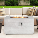 43-inch Concrete Propane Gas Fire Pit Table - Tangkula
