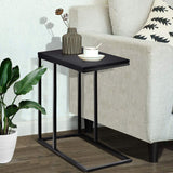 Sofa Side Table, C Shaped End Table for Sofa Couch and Bed