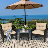 3 Piece Outdoor Patio Furniture Set - Tangkula