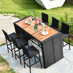 7 PCS Outdoor Dining Set - Tangkula