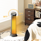 Tangkula 1500W Oscillating Space Heater, Fast Heating Ceramic PTC Tower Heater with Thermostat