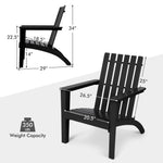 Adirondack Chair Acacia Wood Outdoor Armchairs - Tangkula