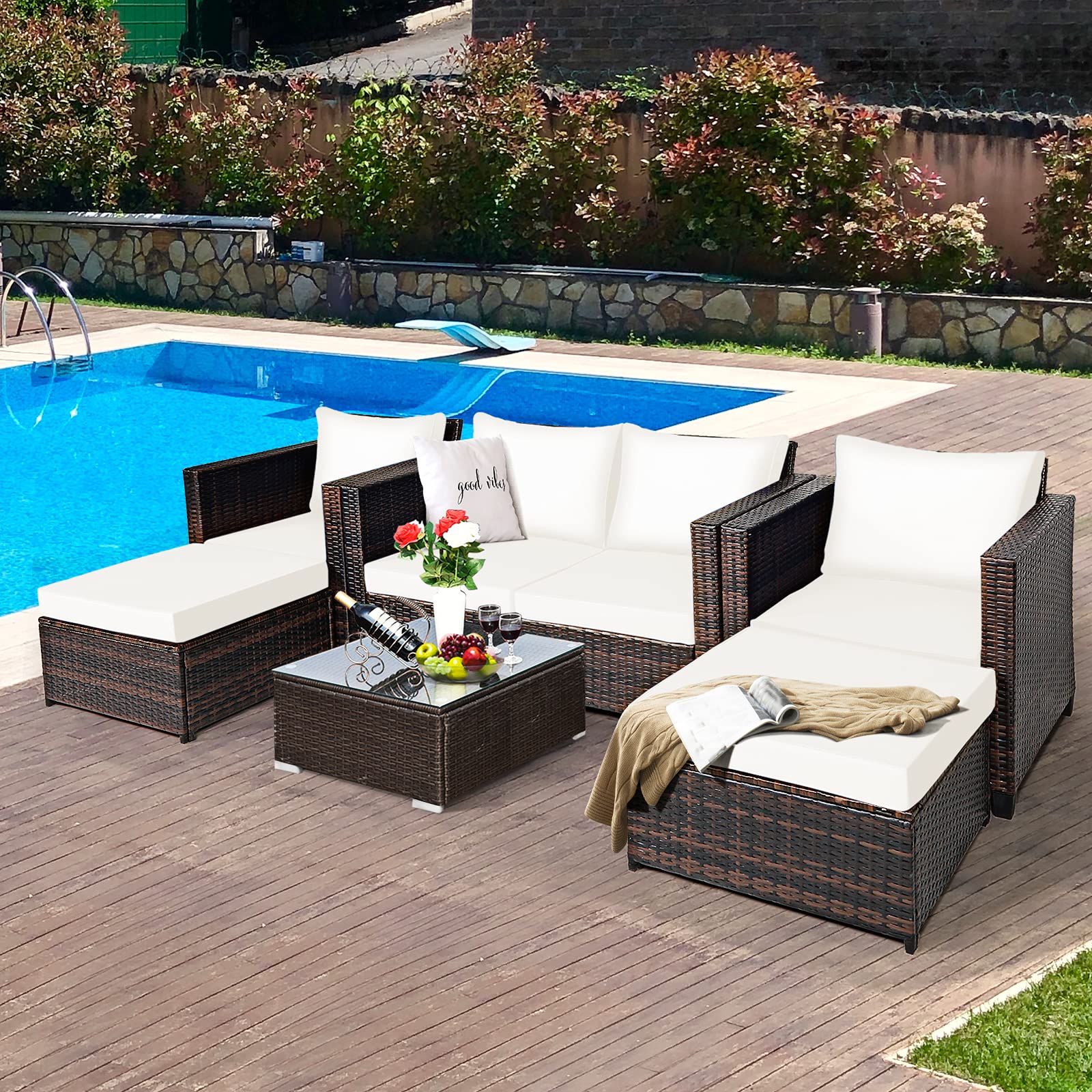 5 Pieces Patio Furniture Set - Tangkula