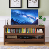 Tangkula Retro Wooden Universal TV Stand for TVs up to 45" Flat Screen