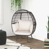 Tangkula Oversized Wicker Egg Chair, 450 LBS Max Load