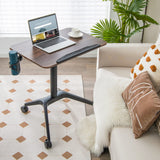 Tangkula Mobile Standing Desk, Height Adjustable Laptop Stand with Anti-Fall Baffle