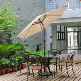 Tangkula 9FT Patio Umbrella, Outdoor Market Table Umbrella with Push Button Tilt Adjustment, Crank & 6 Sturdy Ribs for Garden