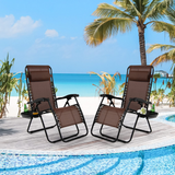 Tangkula Zero Gravity Chair, Folding Patio Lounge Chair Adjustable Outdoor Recliner