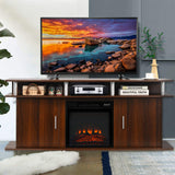 Fireplace TV Stand, Modern Media Console Table for TVs up to 70 Inches, Entertainment Center