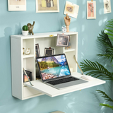 Tangkula Wall Mounted Desk, Multi-Function Floating Desk Wall Mount Laptop Desk