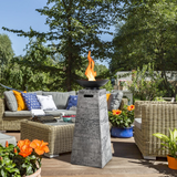 Tangkula 48 Inch Tall Patio Propane Fire Pit Tower