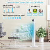 Tangkula 42-Inch Tower Fan with Remote Control, 80 Oscillating Standing Fan w/ LED Display