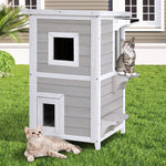 Outdoor Cat House Wooden - Tangkula
