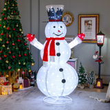 Tangkula 6 FT Lighted Christmas Snowman, Outdoor Pop-up Snowman Figure w/200 Lights