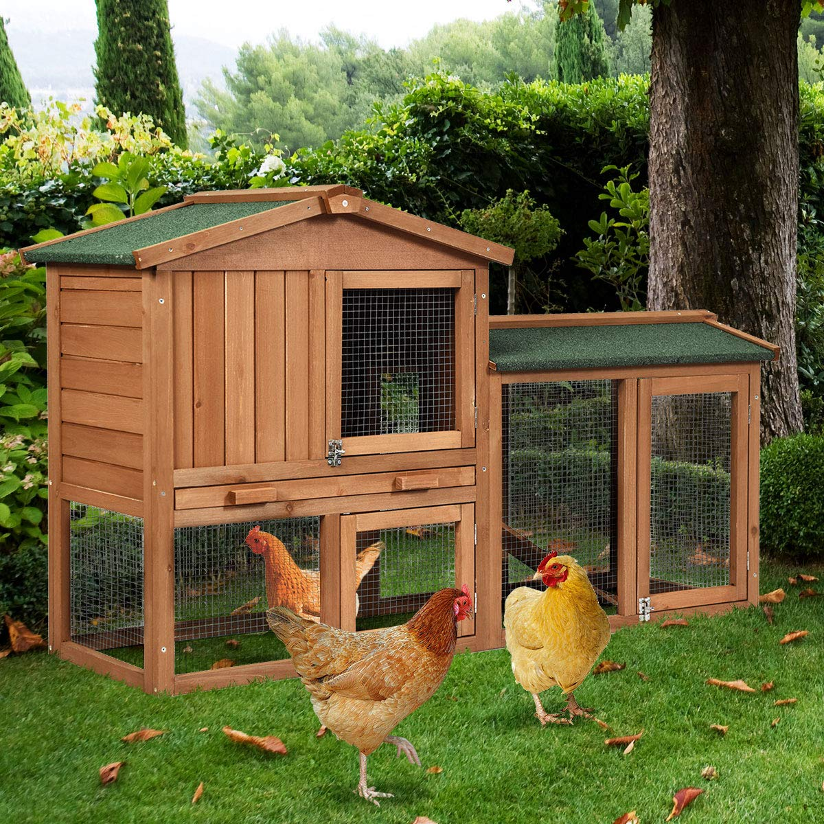 Rabbit Hutch Indoor and Outdoor - Tangkula