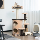 Tangkula Cat Tree for Indoor Cats, 40 Inch Multi-Level Cat Tower with Scratching Posts