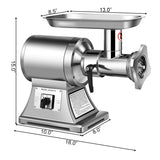 Tangkula Commercial Meat Grinder, 1.5 HP, 1100W, 550LB/h Stainless Steel Electric Sausage Stuffer