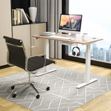 Tangkula Manual Height Adjustable Standing Desk, Sit to Stand Desk w/Foldable Crank Handle