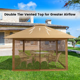 Tangkula 13' x 13' Pop-up Gazebo Canopy, Instant Setup Canopy Tent