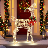 Tangkula Lighted Christmas Reindeer