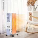 Tangkula Oil Filled Radiator Heater, 1500W Portable Space Heater Radiator with Adjustable Thermostat