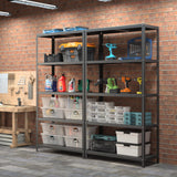 Tangkula Garage Storage Shelves for Free Combination, 5-Tier Heavy Duty Metal Shelving Unit