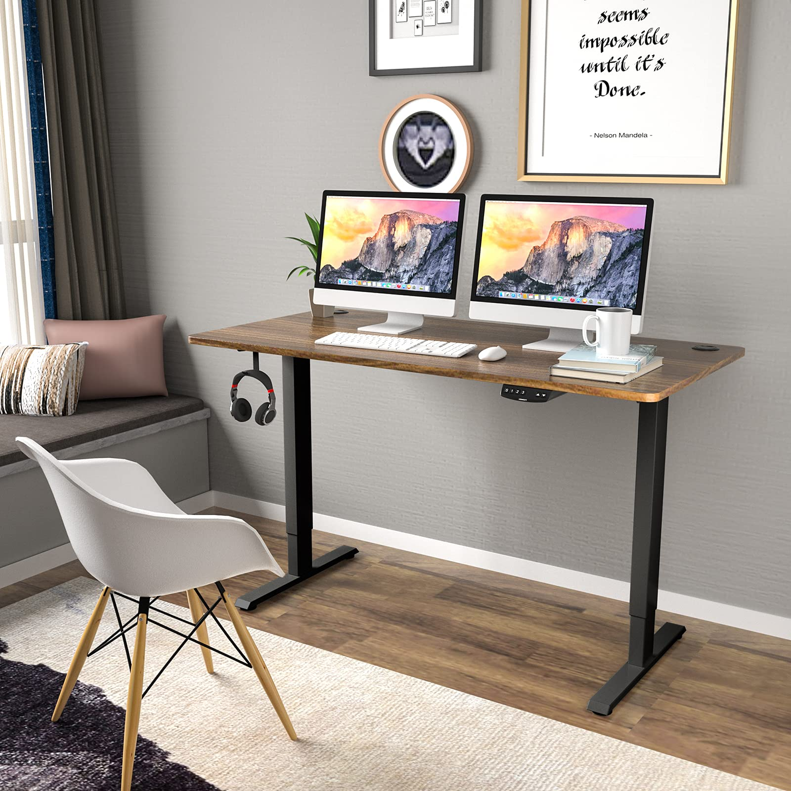 Dual-Motor Electric Standing Desk Frame - Tangkula