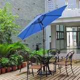 Tangkula 9FT Patio Umbrella, Outdoor Market Table Umbrella with Push Button Tilt Adjustment, Crank & 6 Sturdy Ribs for Garden