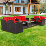 Tangkula 4 or 8 piece Patio Furniture Set, Outdoor Furniture Sets for Backyard, Porch, Garden and Poolside