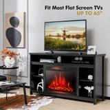 Tangkula 58 Inches Fireplace TV Stand for TVs up to 65 Inches