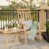 Tangkula 2 Pieces Patio Rocking Chair & Table Set