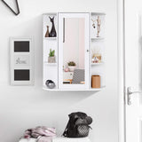 Tangkula Bathroom Medicine Cabinet, Wall Mounted Bathroom Cabinet with Mirror Door and Shelves