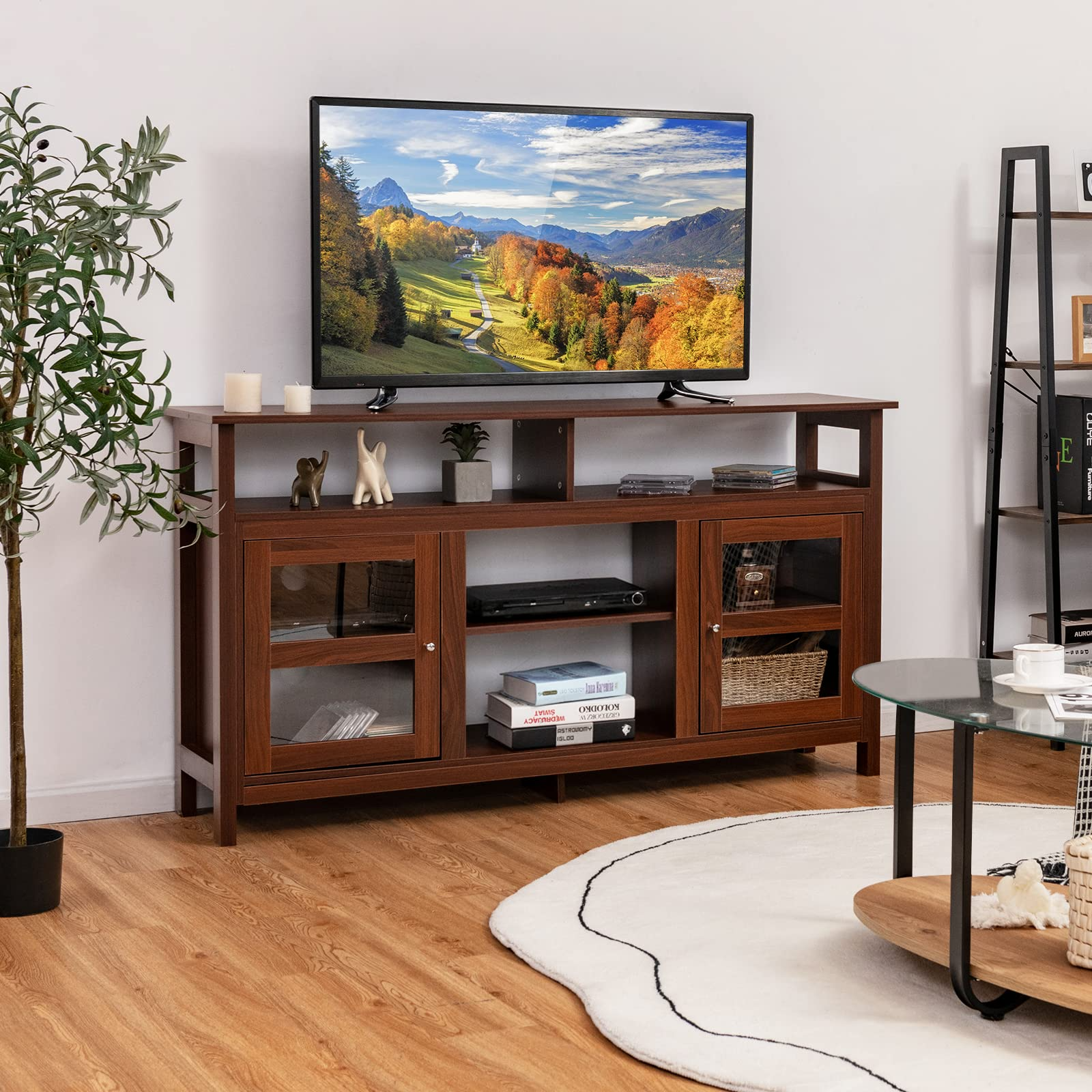 Tangkula farmhouse cheap tv stand