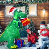 Tangkula 6 FT Christmas Inflatable Dinosaur, Indoor & Outdoor Christmas Decoration