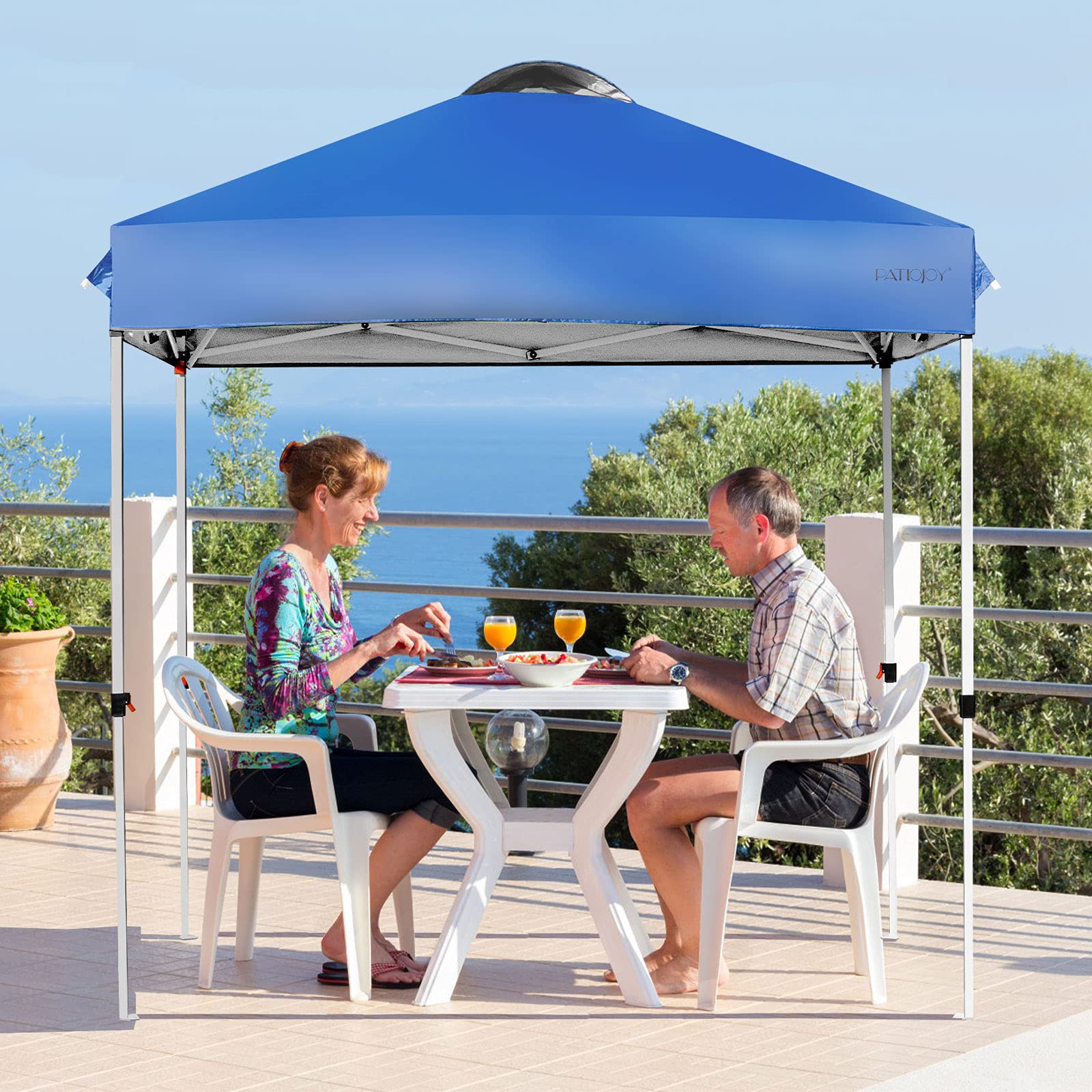 6.6 x 6.6 FT Outdoor Pop-up Canopy Tent - Tangkula