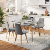 Tangkula 5 Pieces Dining Room Table Set, Modern Table & Chair Set for 4