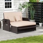 Patio Rattan Daybed - Tangkula